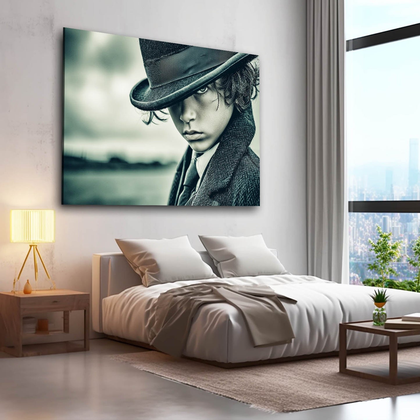 Little Detective Vintage Photography Prints – in a soft-toned bedroom