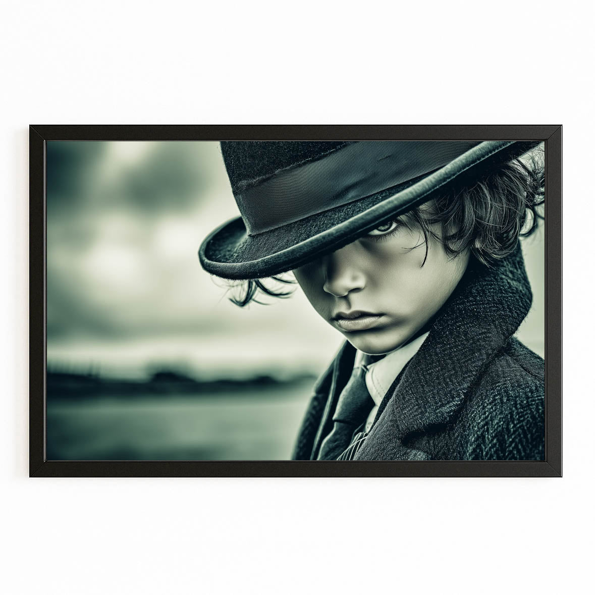 Little Detective Vintage Photography Prints – with Premium Black frame on white background