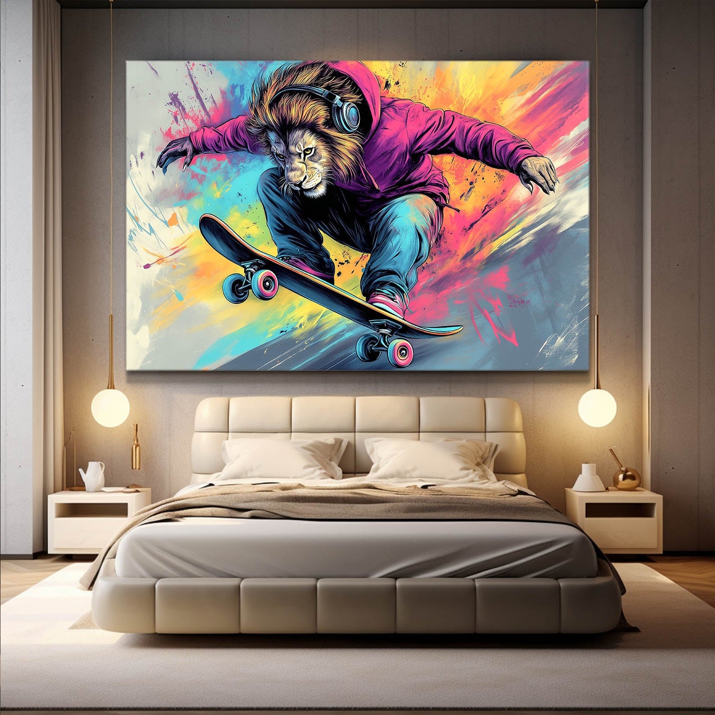 Lively Lion Wall Art