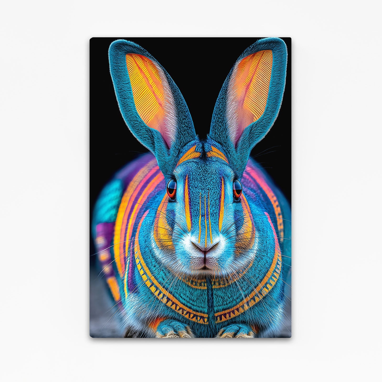 Living Bunny Wall Art – angled canvas view on white background