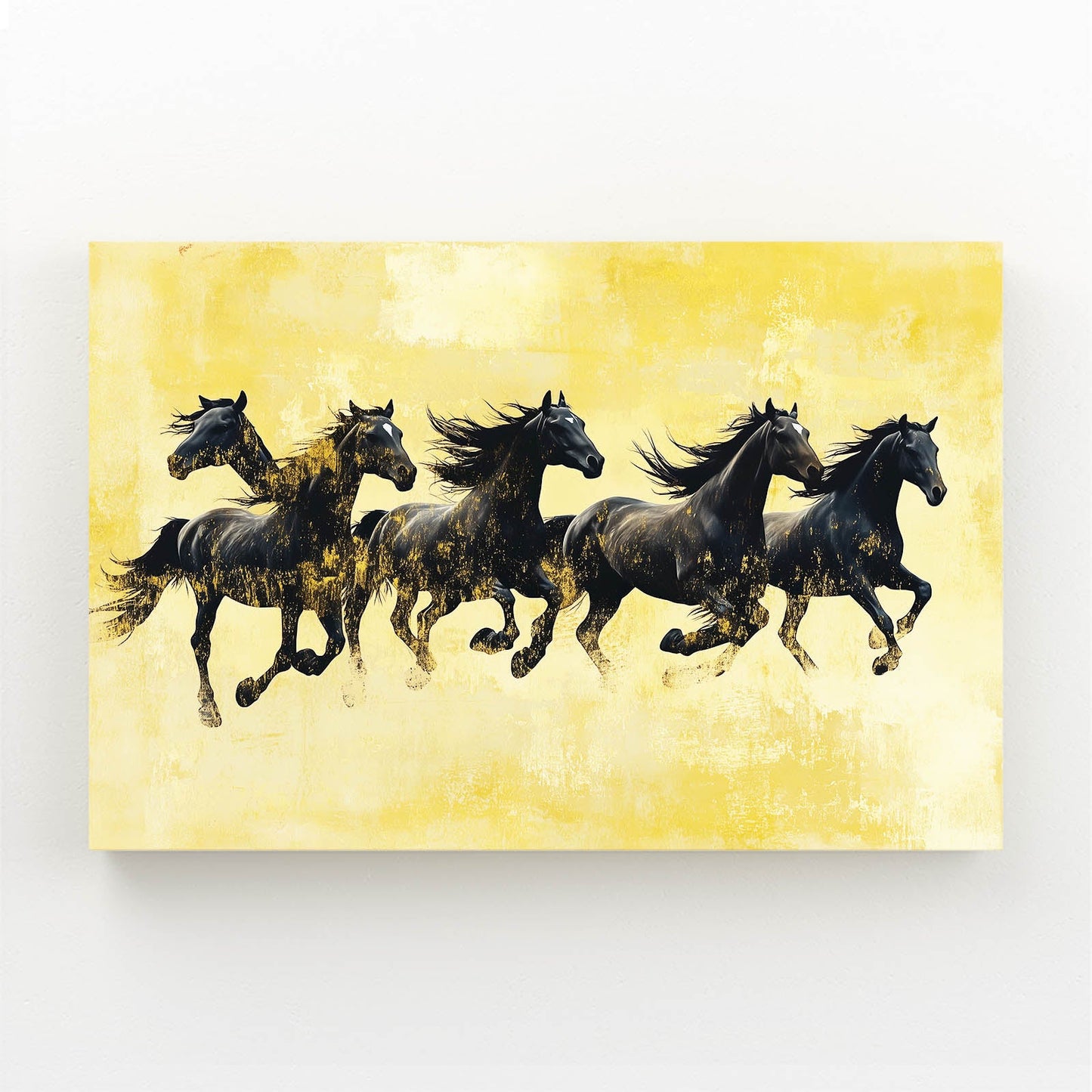 Living Horse Wall Art – angled canvas view on white background