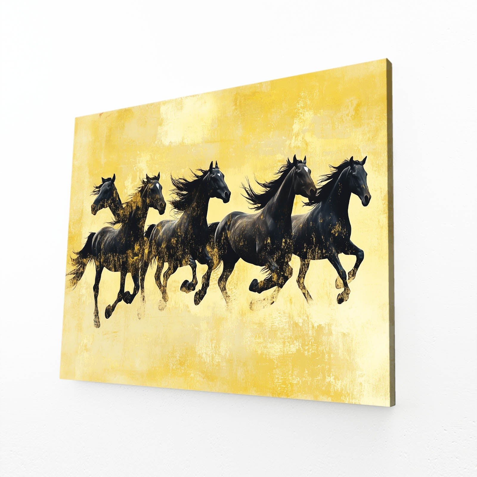 Living Horse Wall Art – angled canvas view on white background
