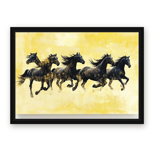 Living Horse Wall Art – with Premium Black wood frame