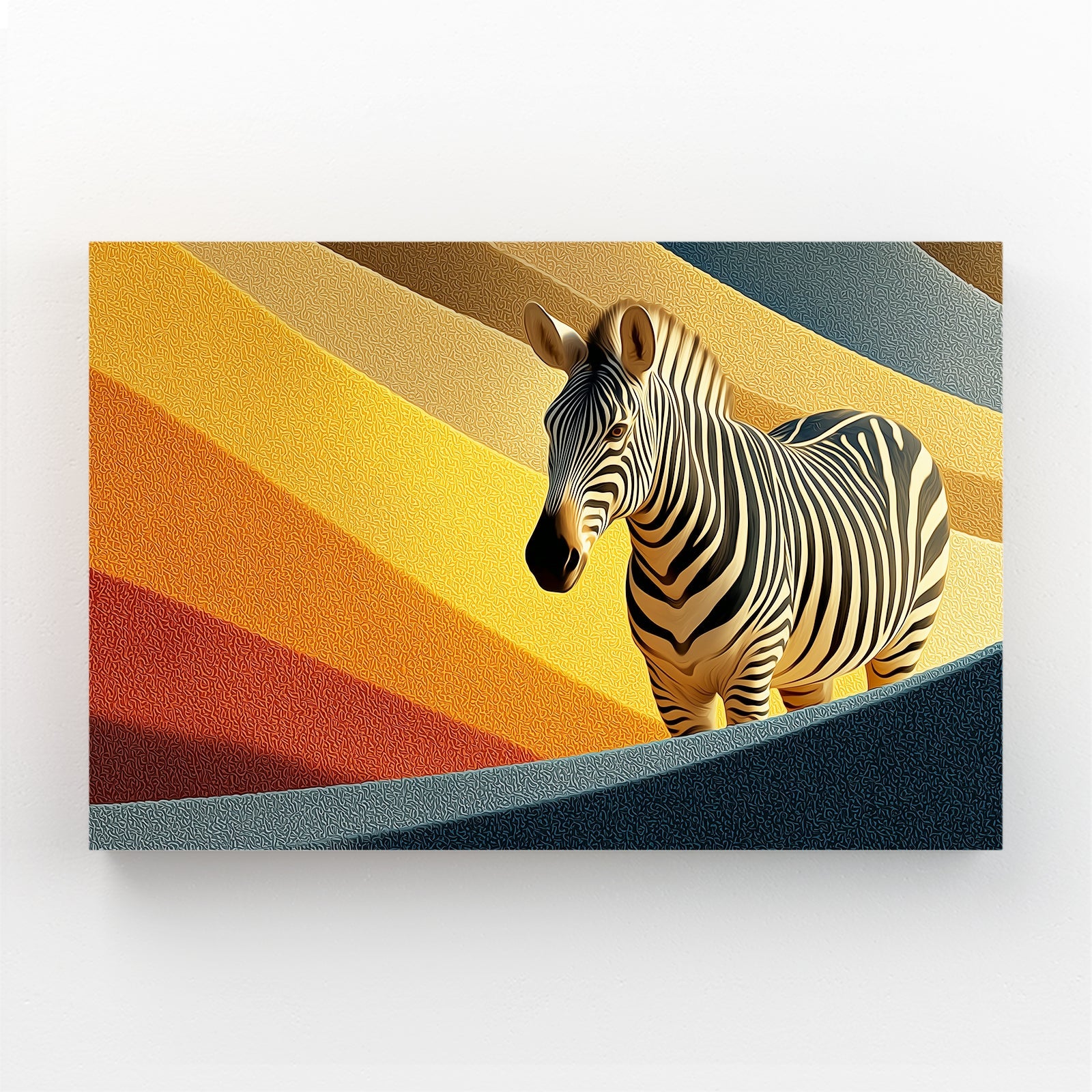Living Zebra Art – styled in a furnished interior