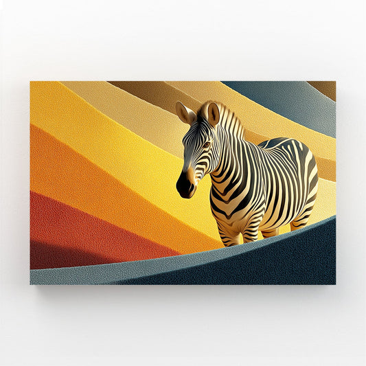 Living Zebra Art – styled in a furnished interior