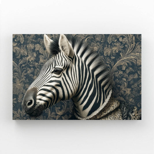 Living Zebra Artwork – styled in a furnished interior