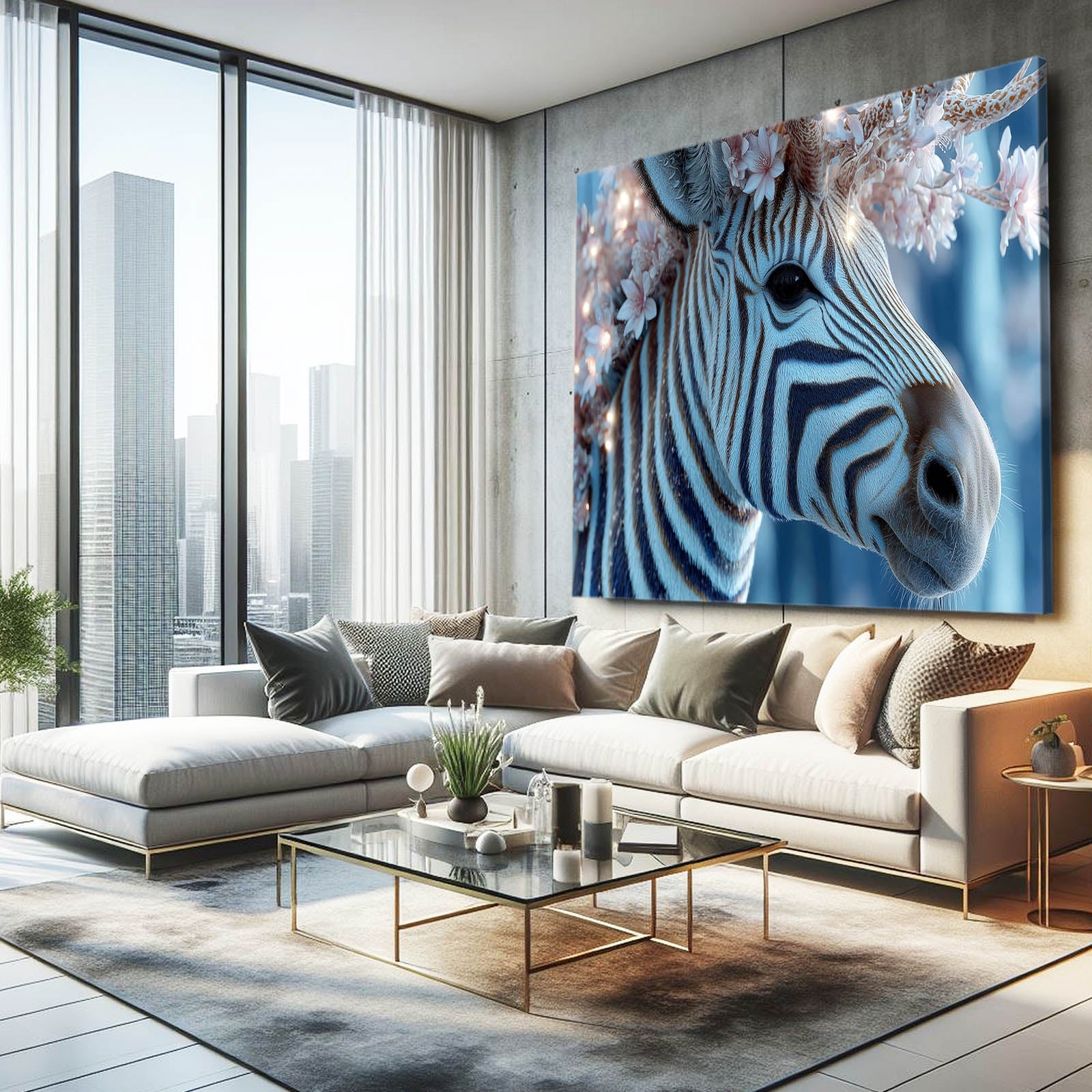 Living Zebra Prints – styled in a furnished interior
