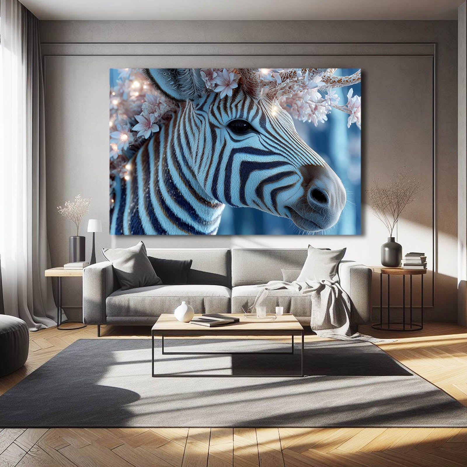 Living Zebra Prints – styled in a furnished interior