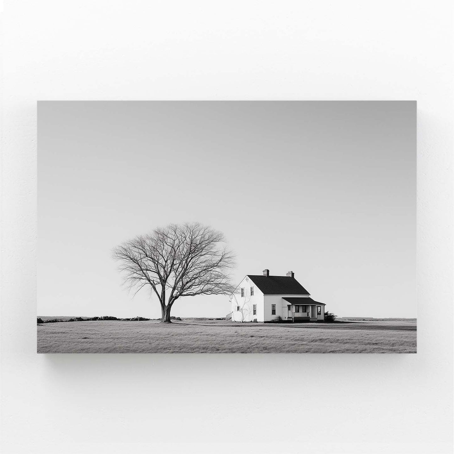 Lone Tree Farmhouse Farmhouse Art – lone tree farmhouse farmhouse canvas print
