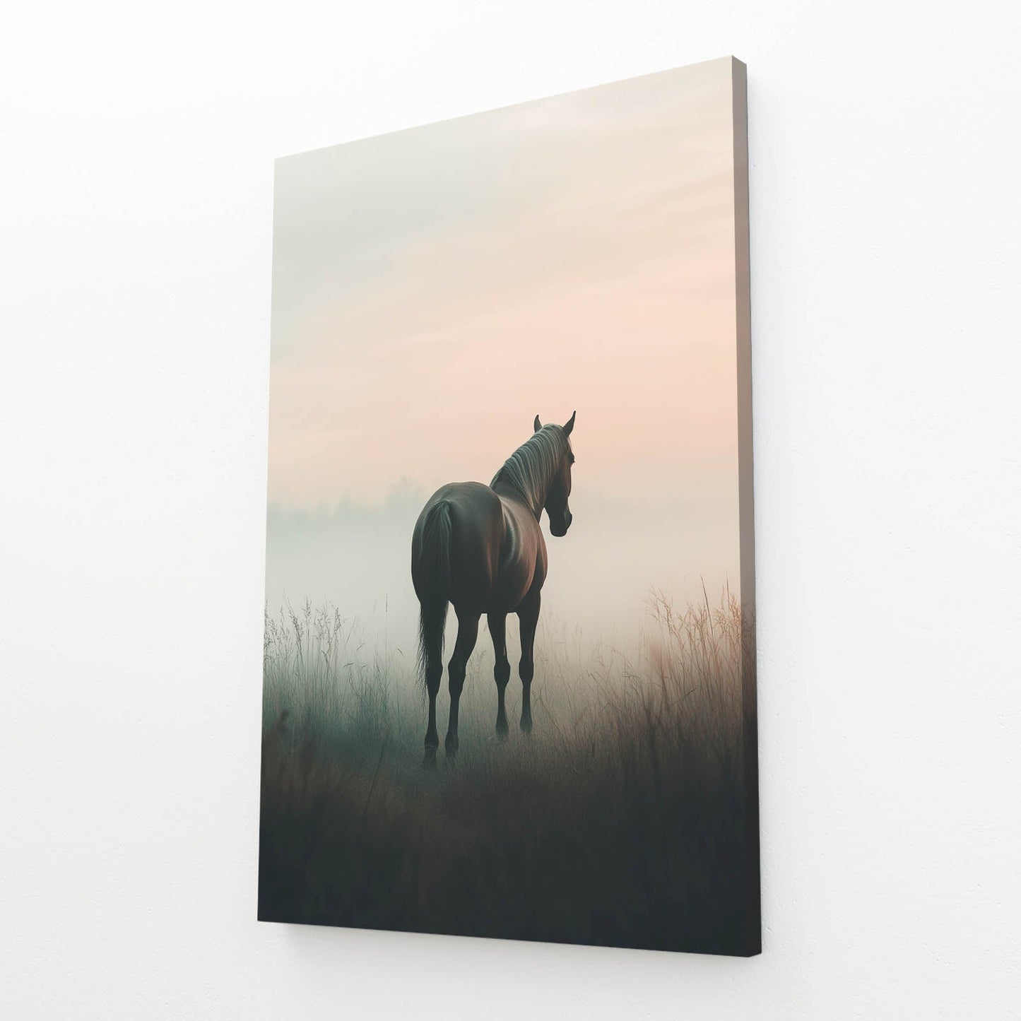 Lost Horse Artwork – angled canvas view on white background