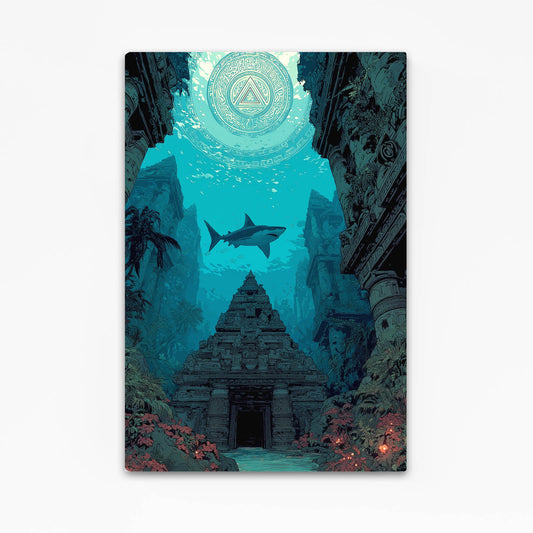 Lost Ruins Descent Shark Canvas Art – lost ruins descent shark canvas print