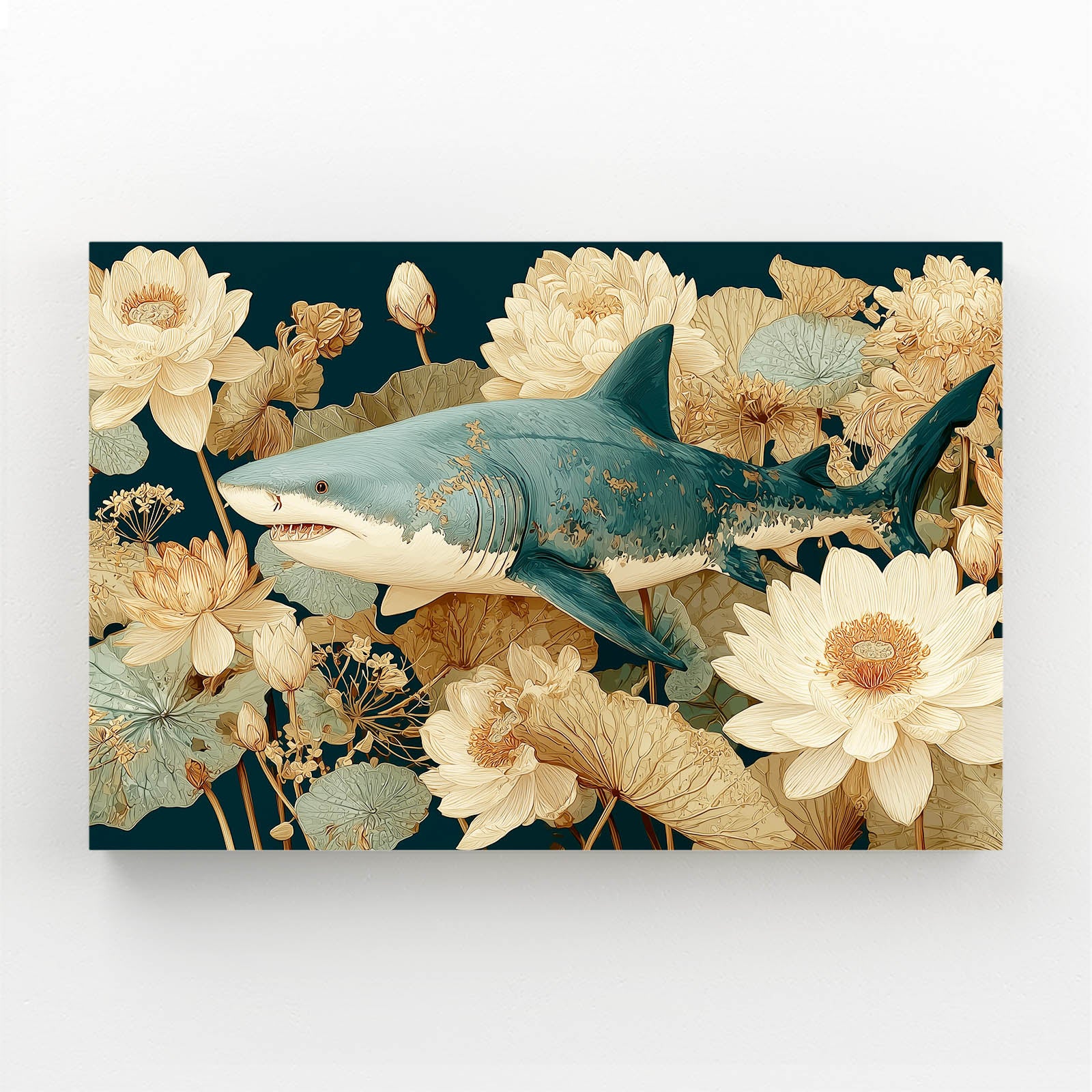 Lotus Blossom Vintage Shark Canvas – lotus blossom vintage shark canvas print
