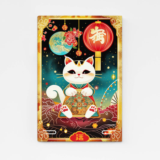 Lucky Charm Cat Wall Art