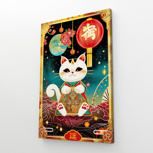 Lucky Charm Cat Wall Art