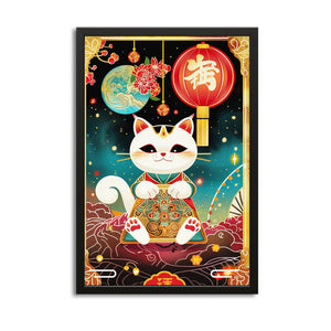 Lucky Charm Cat Wall Art