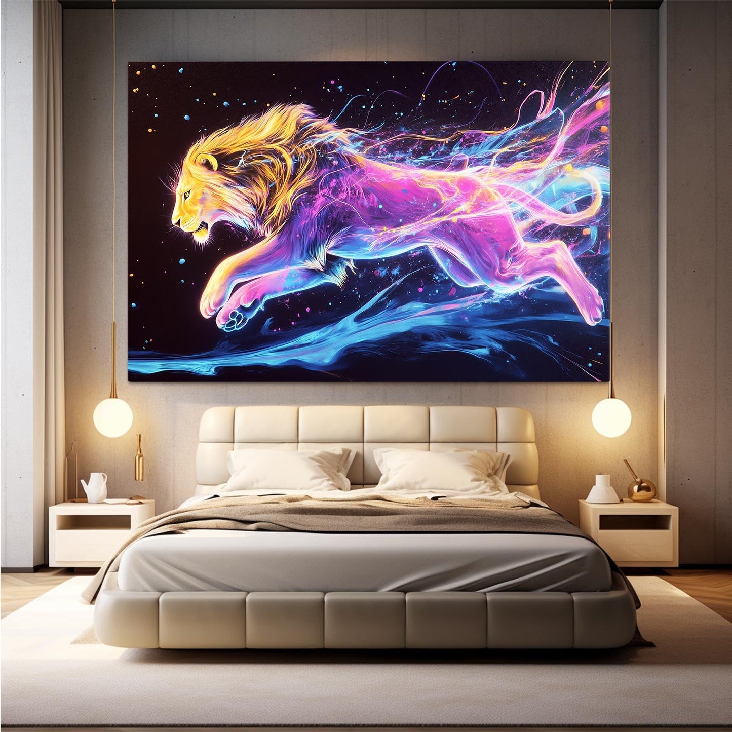 Luminous Lion Art