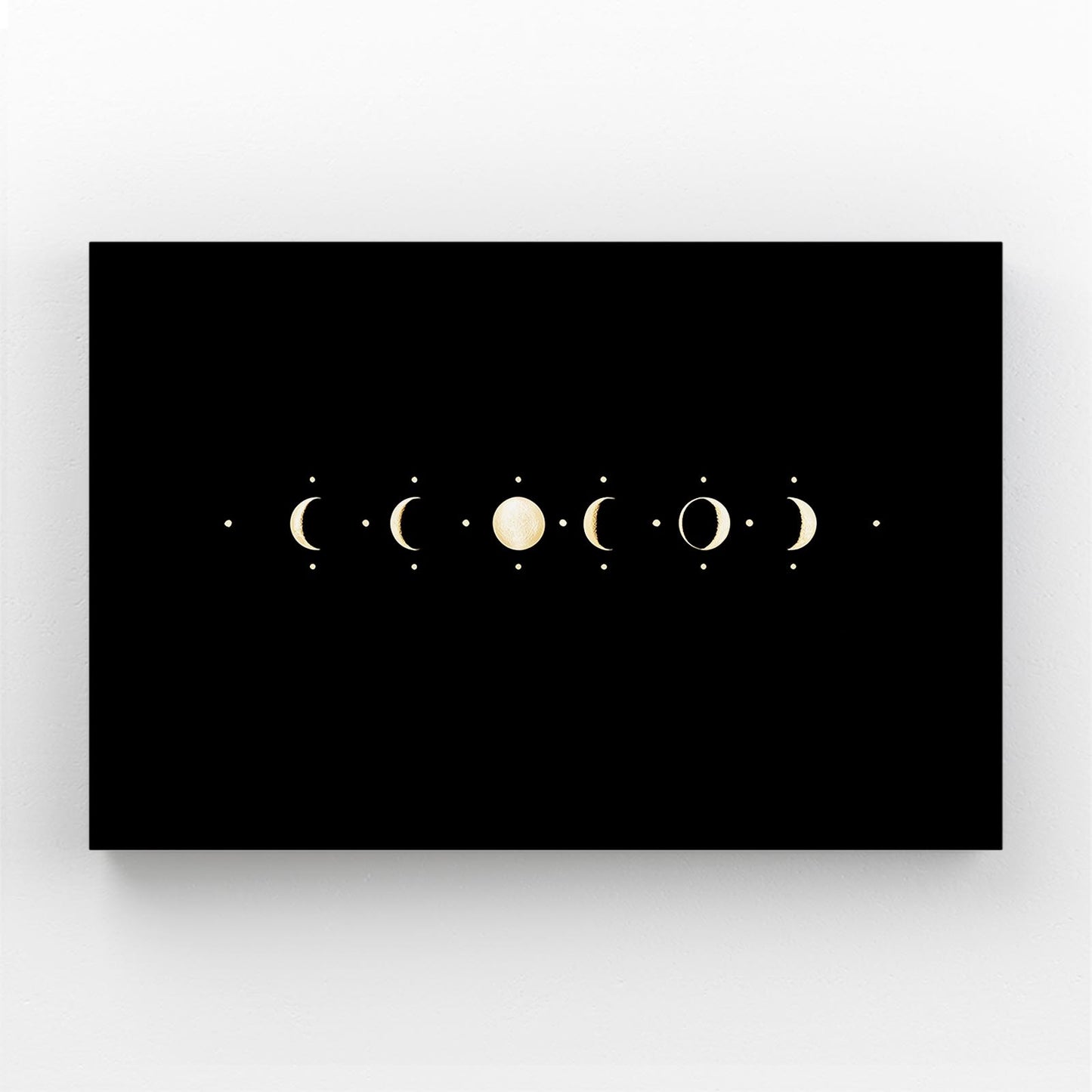 Lunar Phase Row Gold Canvas – lunar phase row gold canvas print