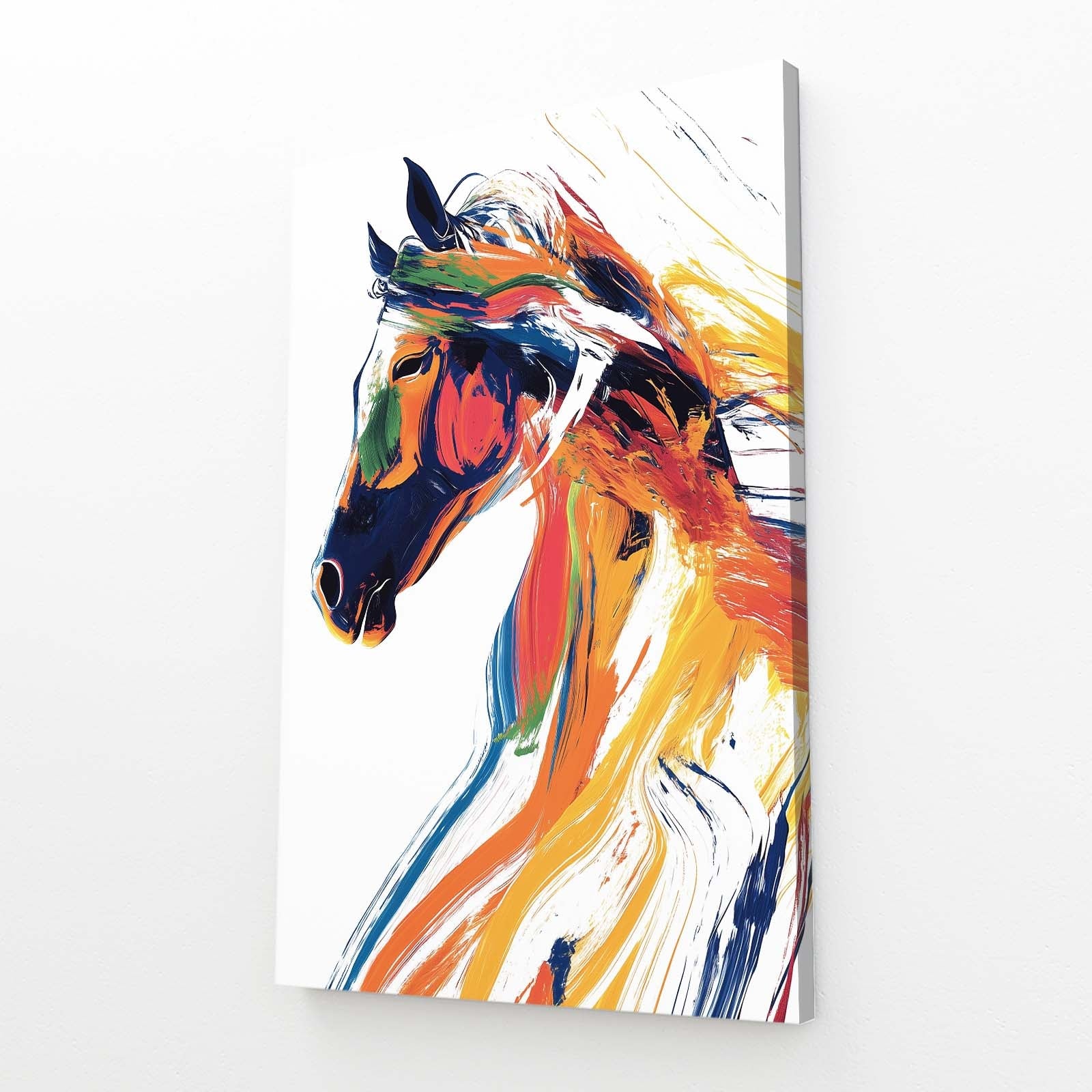 Luxury Horse Art – angled canvas view on white background