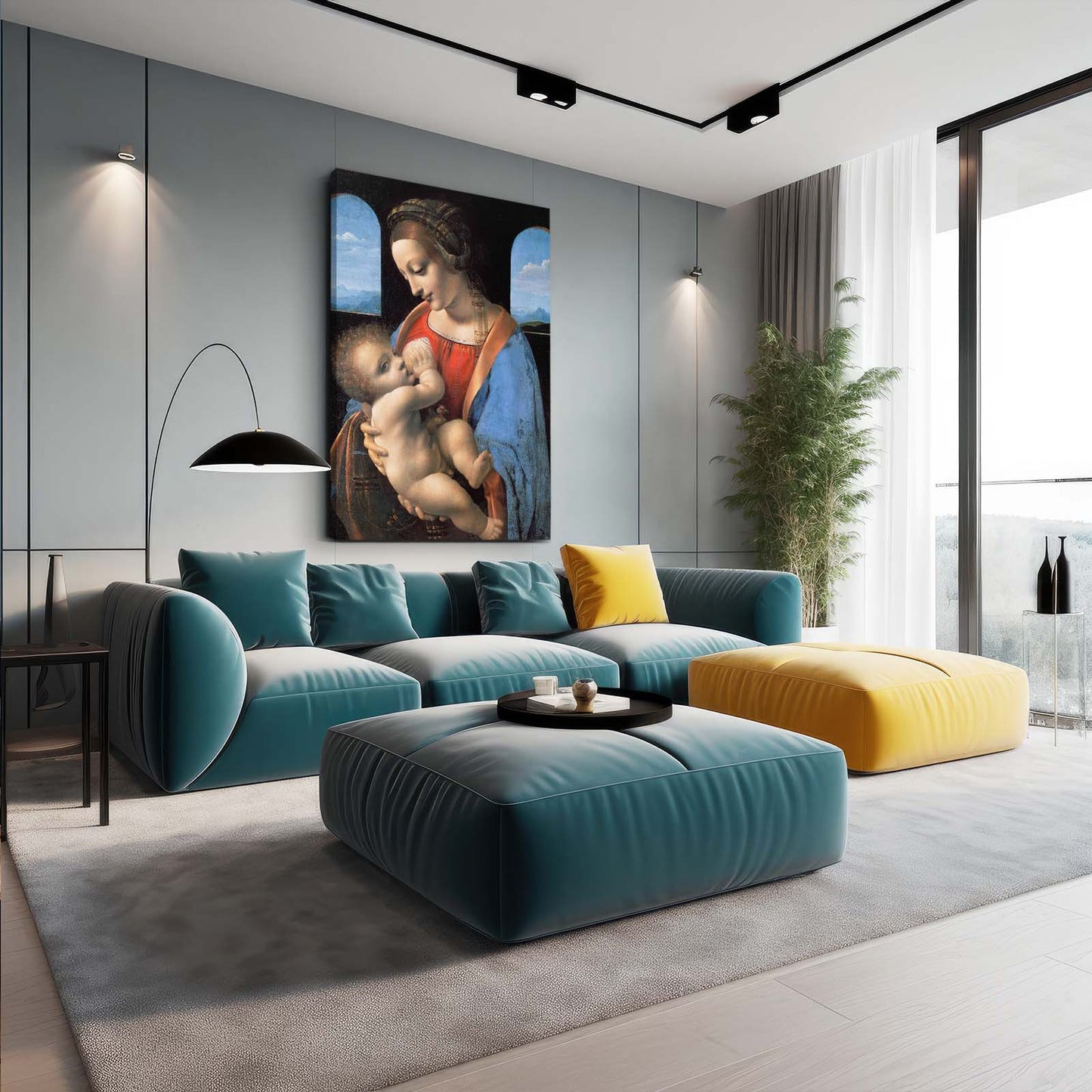 Madonna Litta Da Vinci Canvas – styled in a furnished interior