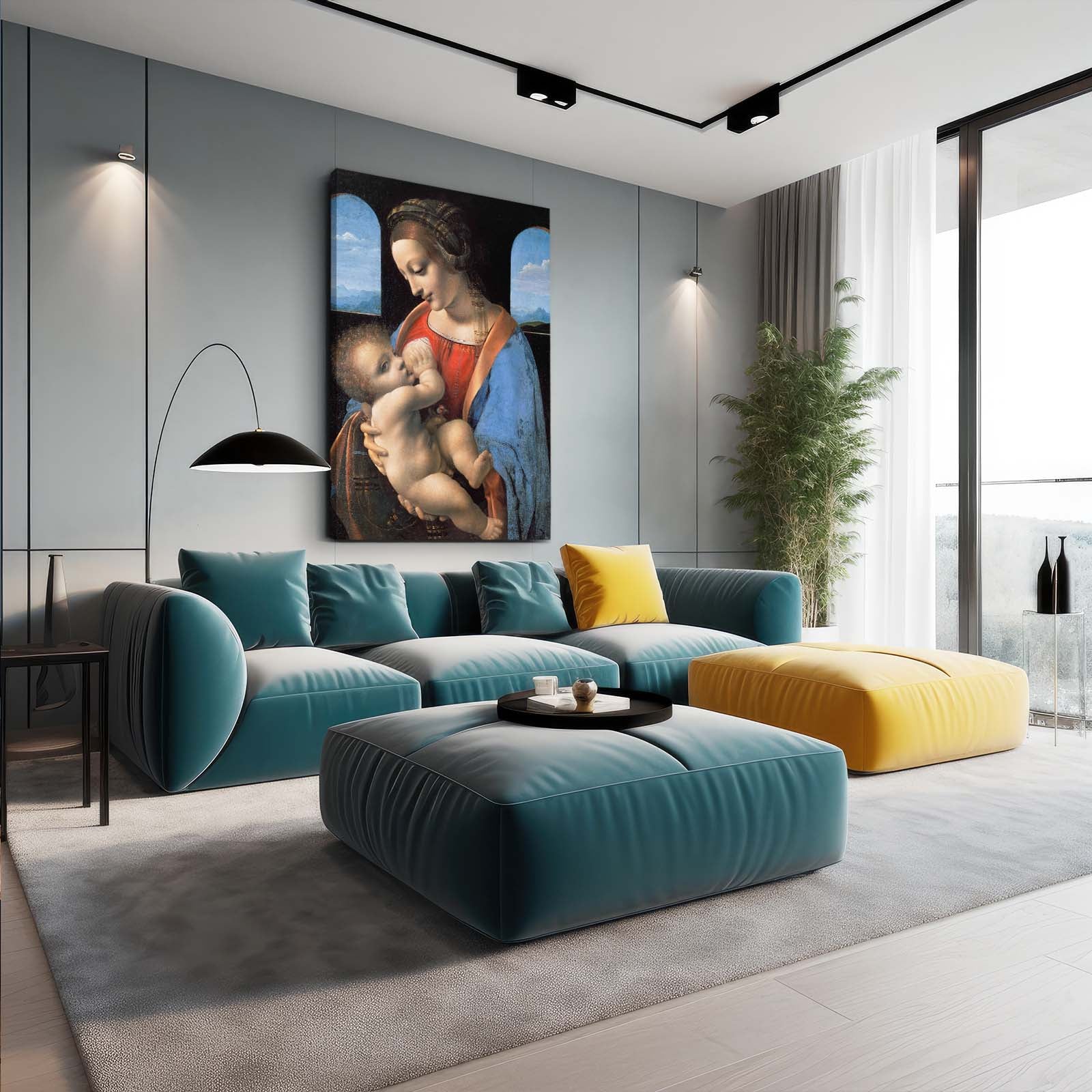 Madonna Litta Da Vinci Canvas – styled in a furnished interior
