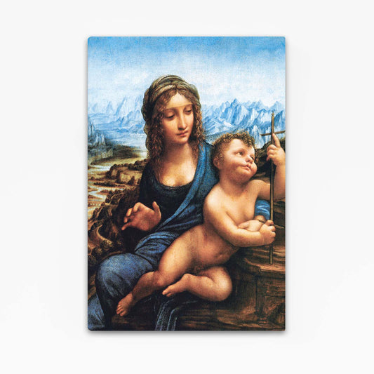 Madonna Of The Yarnwinder Da Vinci Canvas — realism canvas print, canvas print on white background