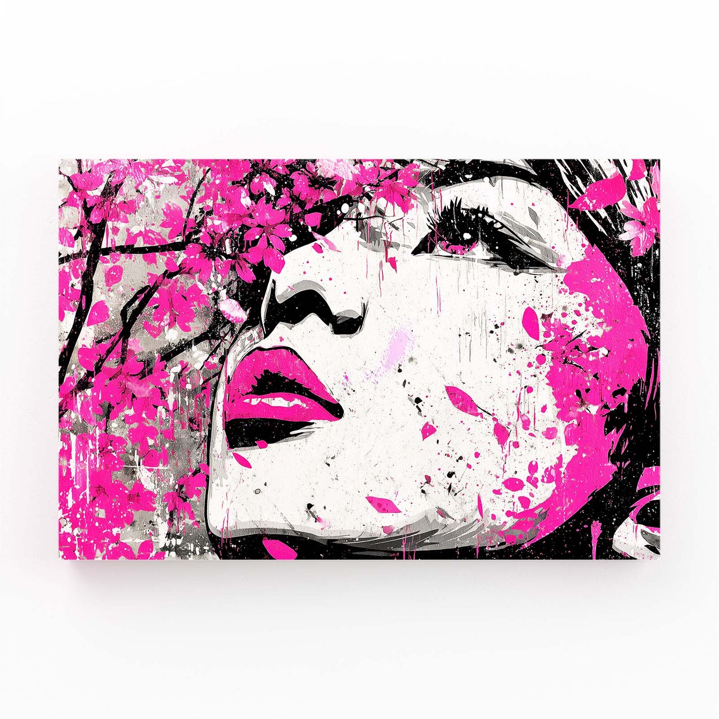 Magenta Pop Portrait Cherry Blossom Prints – magenta pop portrait cherry blossom canvas print