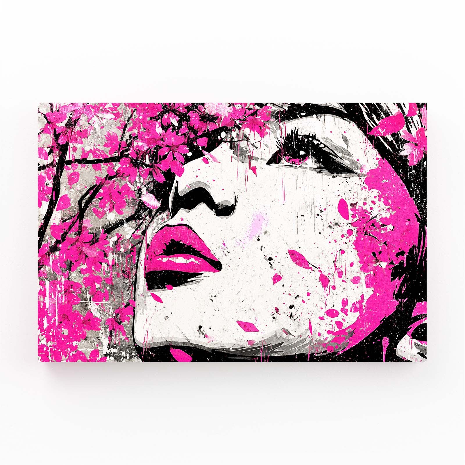 Magenta Pop Portrait Cherry Blossom Prints – magenta pop portrait cherry blossom canvas print