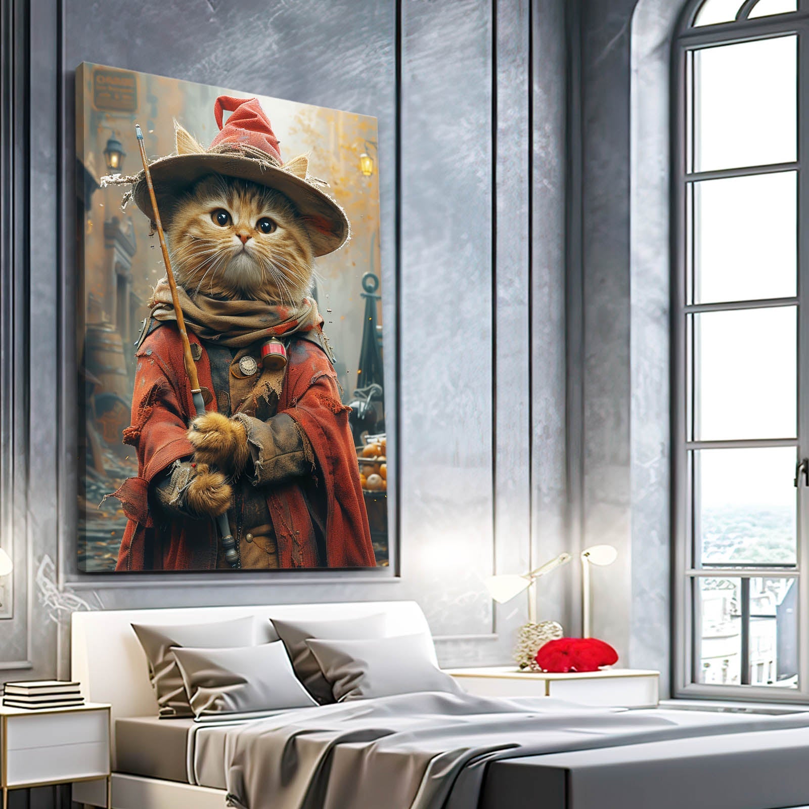Magic Wizard Cat Wall Art