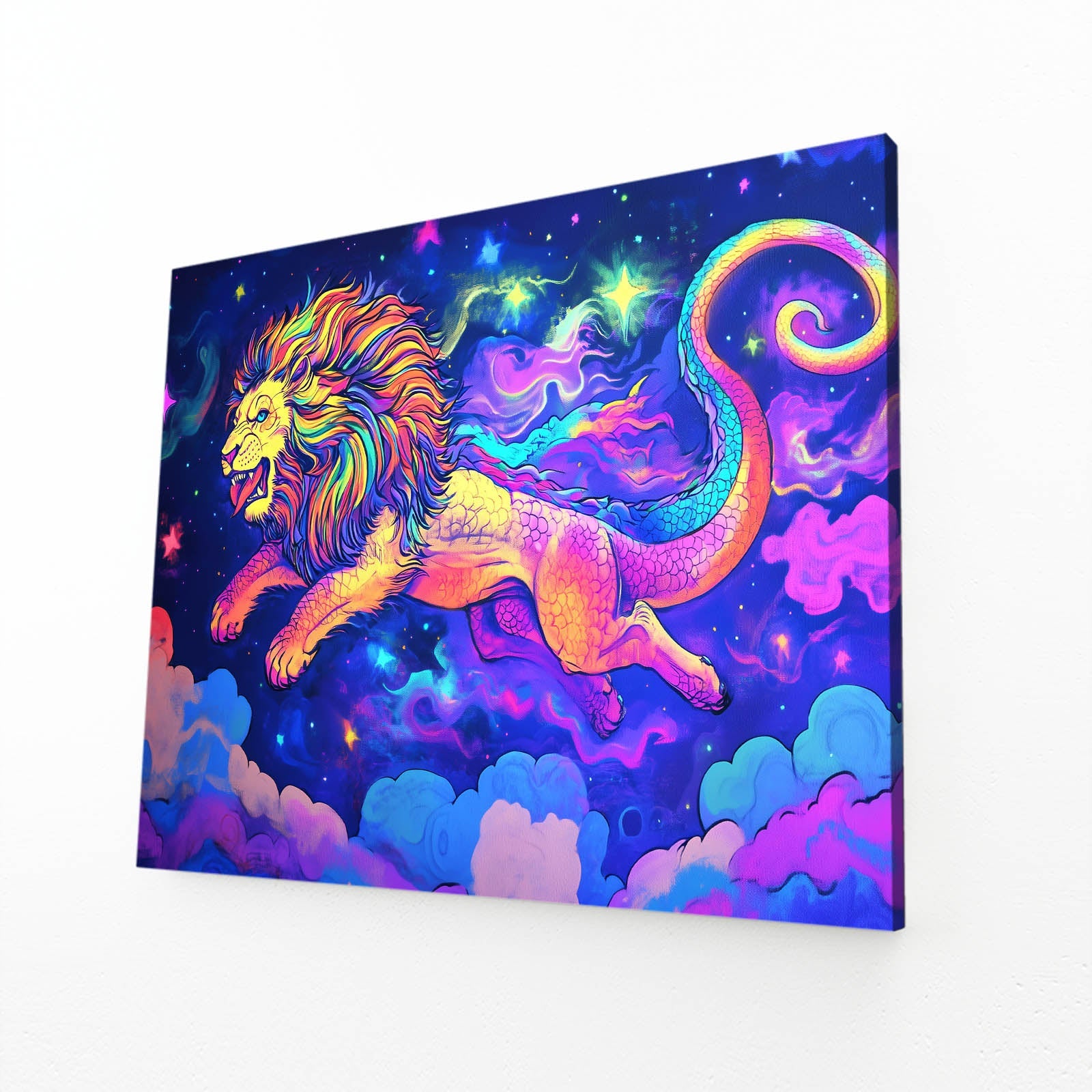 Majestic Galaxy Lion Art