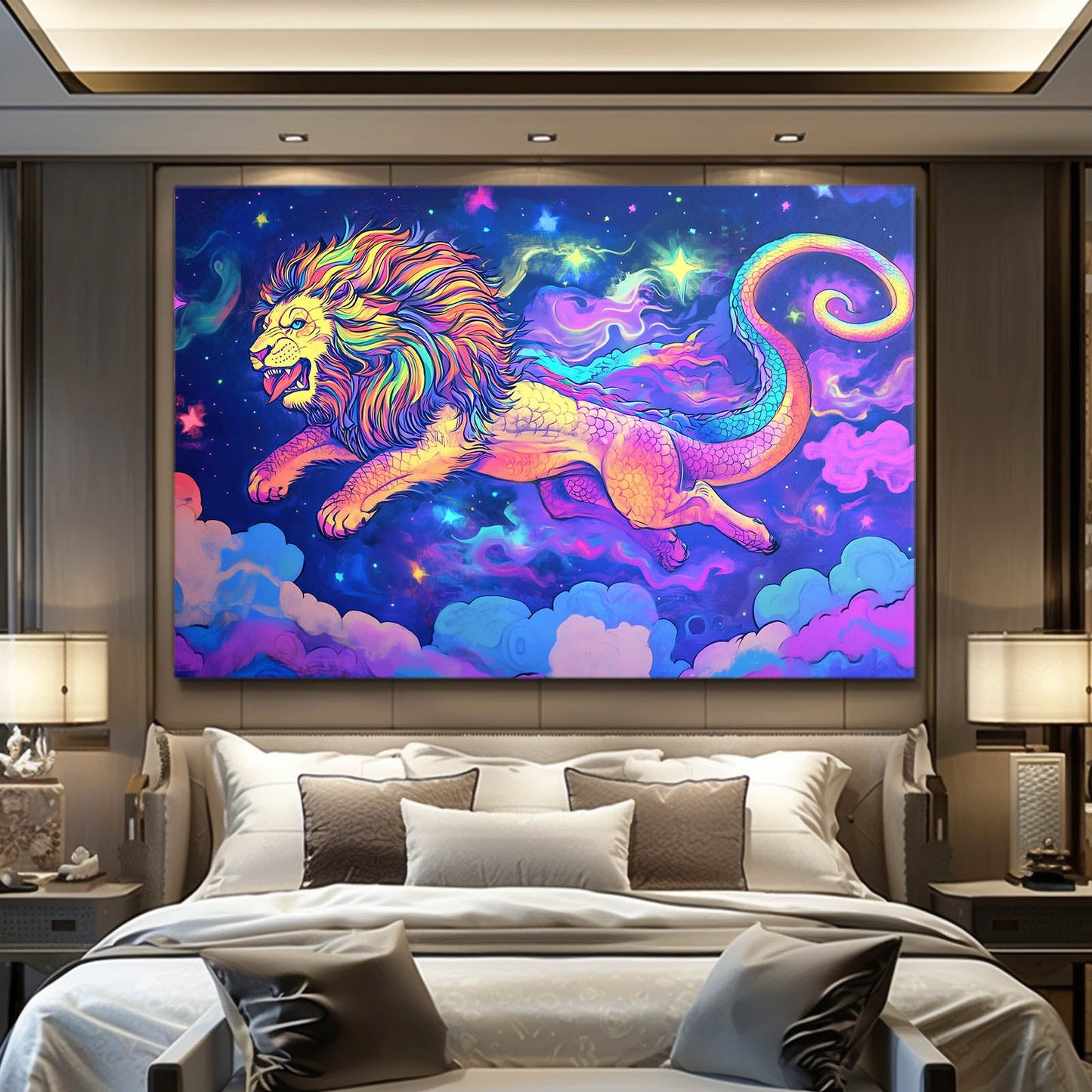 Majestic Galaxy Lion Art