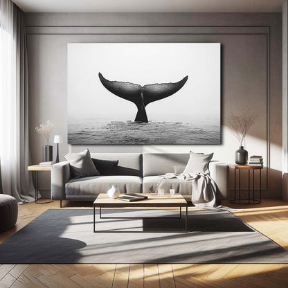 Majestic Tail Whale Art