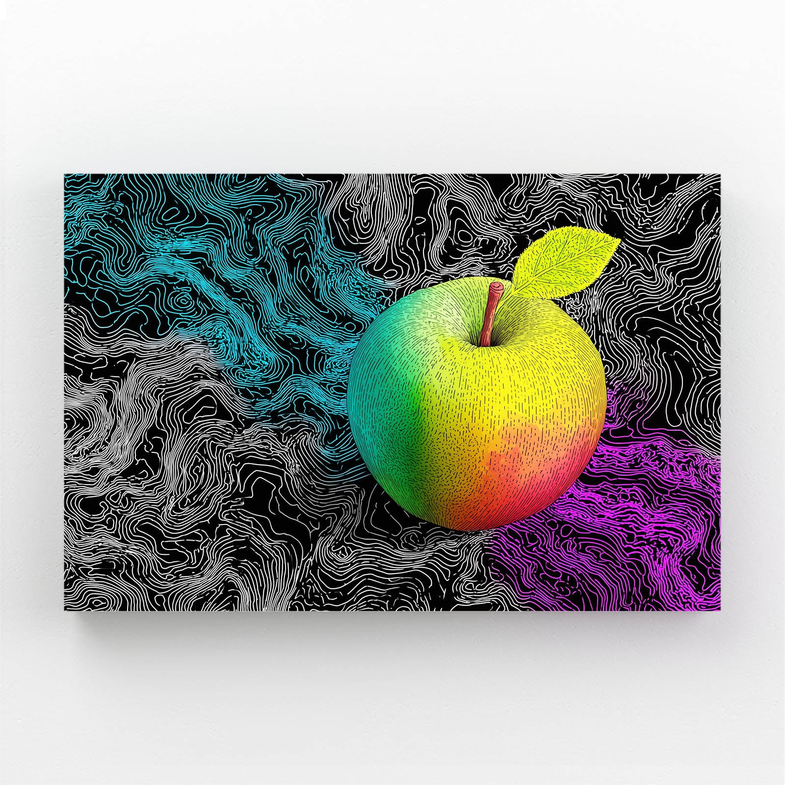 Marble Swirl Apple Art – marble swirl apple canvas print