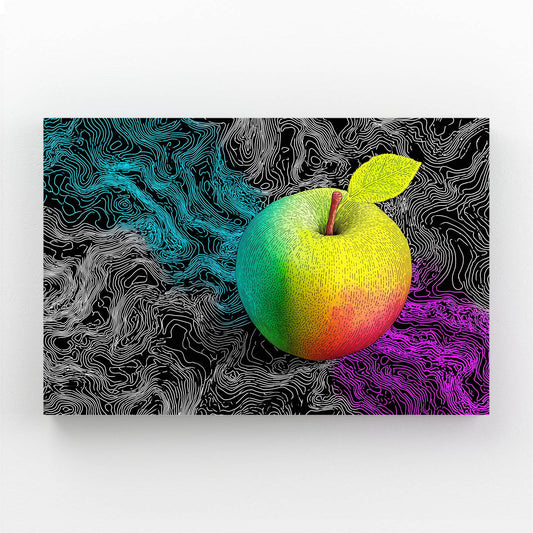 Marble Swirl Apple Art – marble swirl apple canvas print