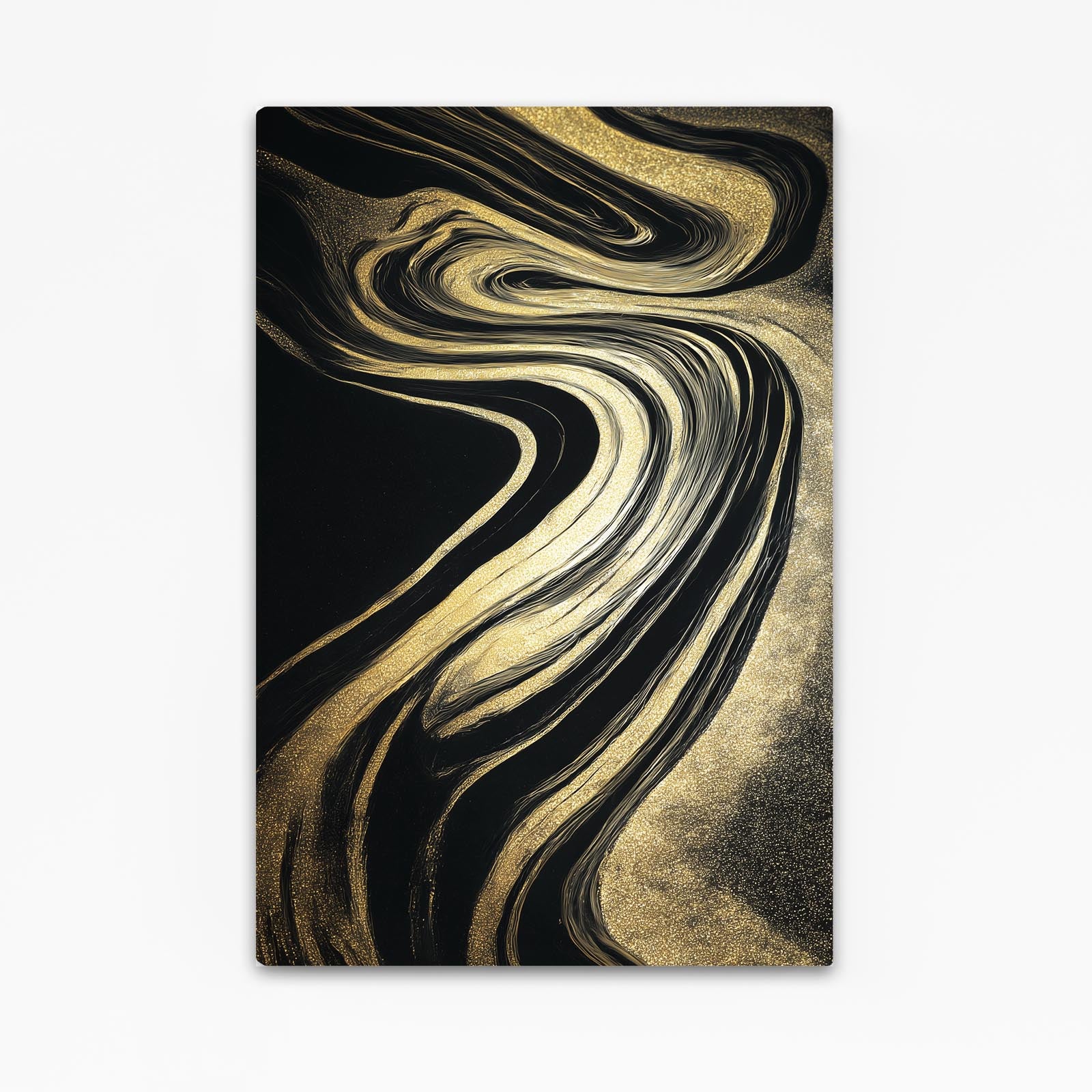 Marbled Gold Current Canvas Art – marbled gold current gold canvas print