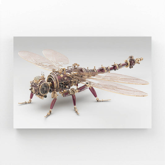 Mechanical Brass Dragonfly Steampunk Wall Art – mechanical brass dragonfly steampunk canvas print
