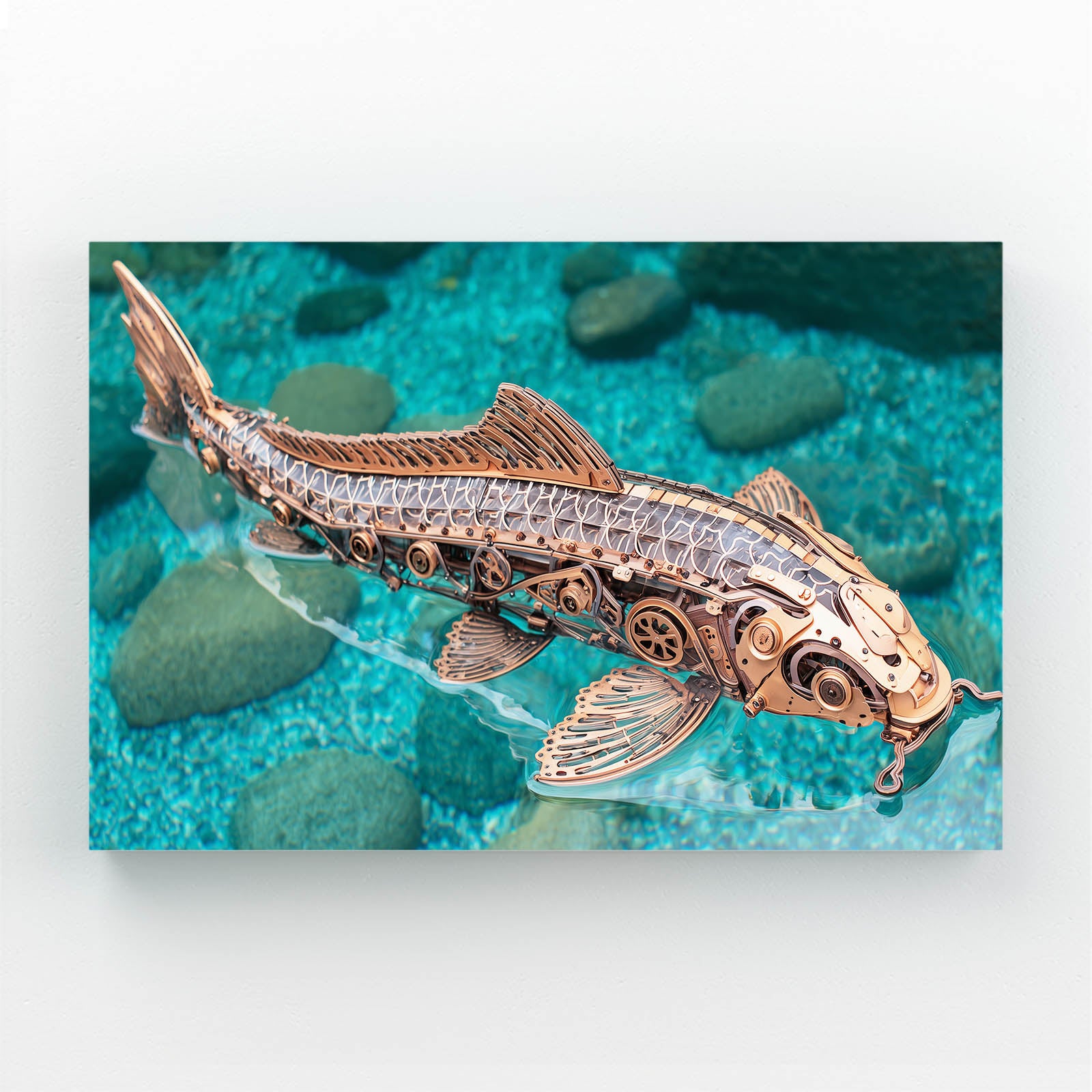 Mechanical Copper Sturgeon Steampunk Canvas – mechanical copper sturgeon steampunk canvas print