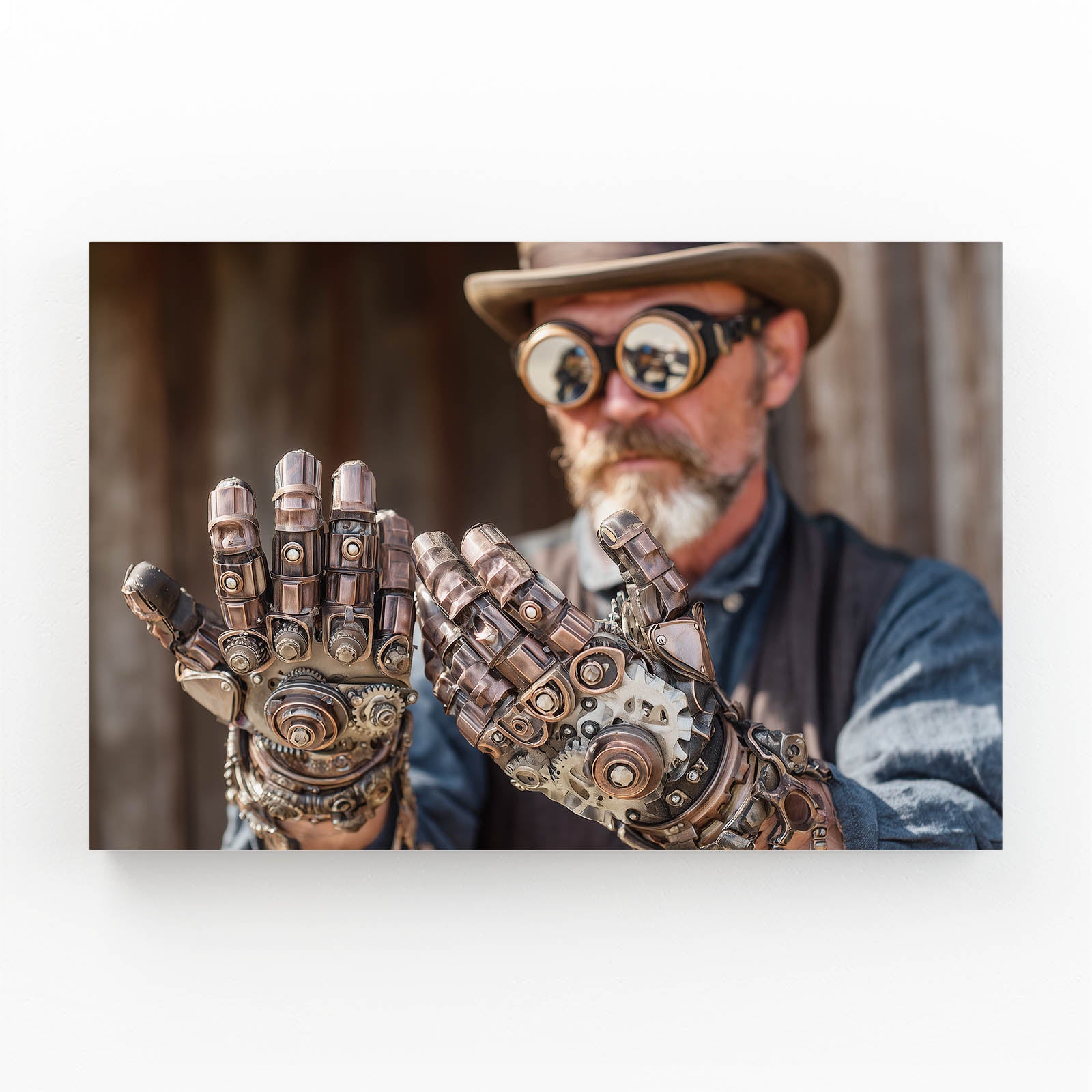 Mechanical Glove Inventor Steampunk Canvas Art – mechanical glove inventor steampunk canvas print