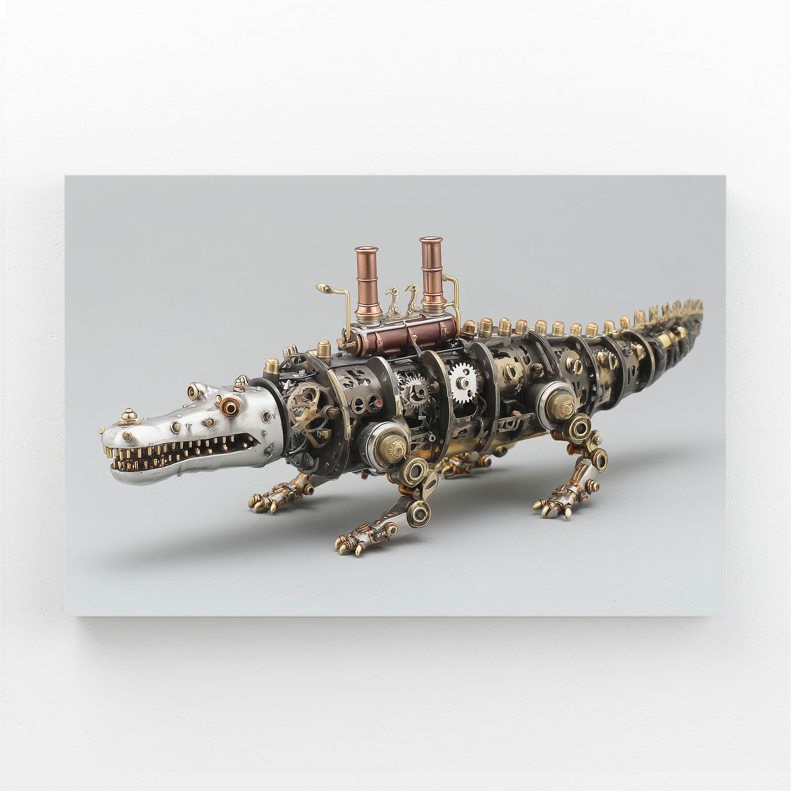 Mechanical Steam Crocodile Steampunk Canvas – mechanical steam crocodile steampunk canvas print