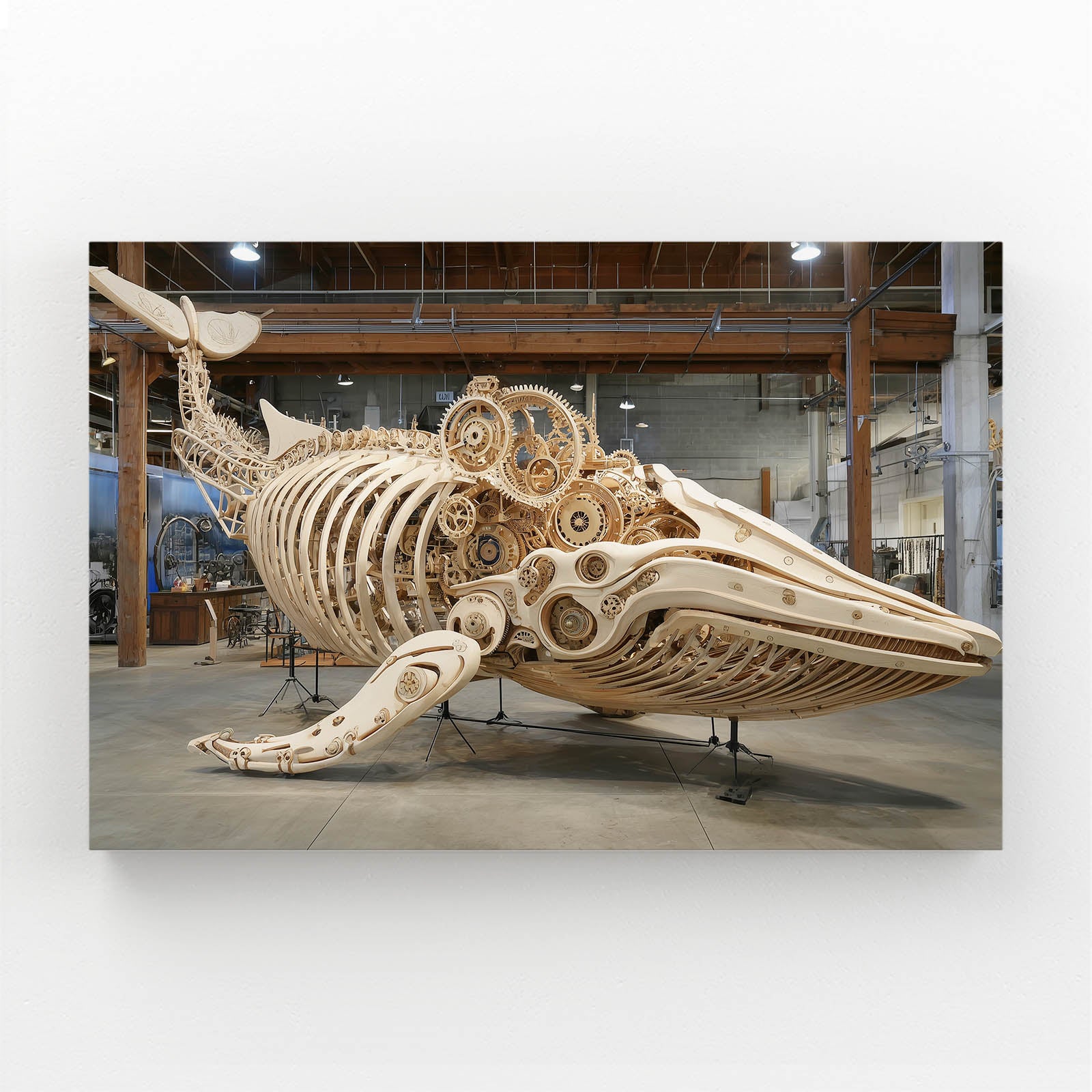 Mechanical Whale Skeleton Steampunk Canvas Art – mechanical whale skeleton steampunk canvas print