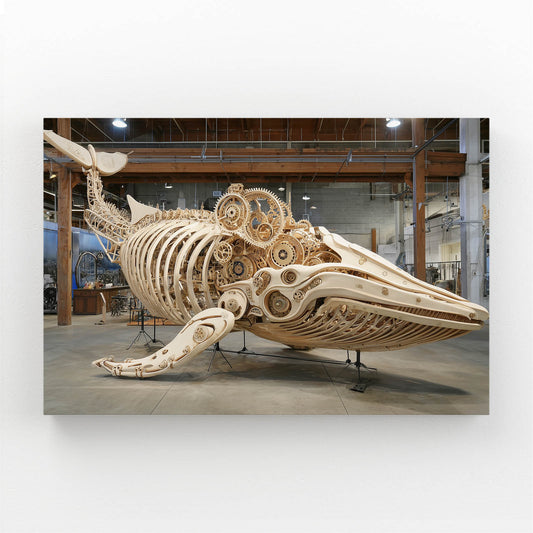 Mechanical Whale Skeleton Steampunk Canvas Art – mechanical whale skeleton steampunk canvas print