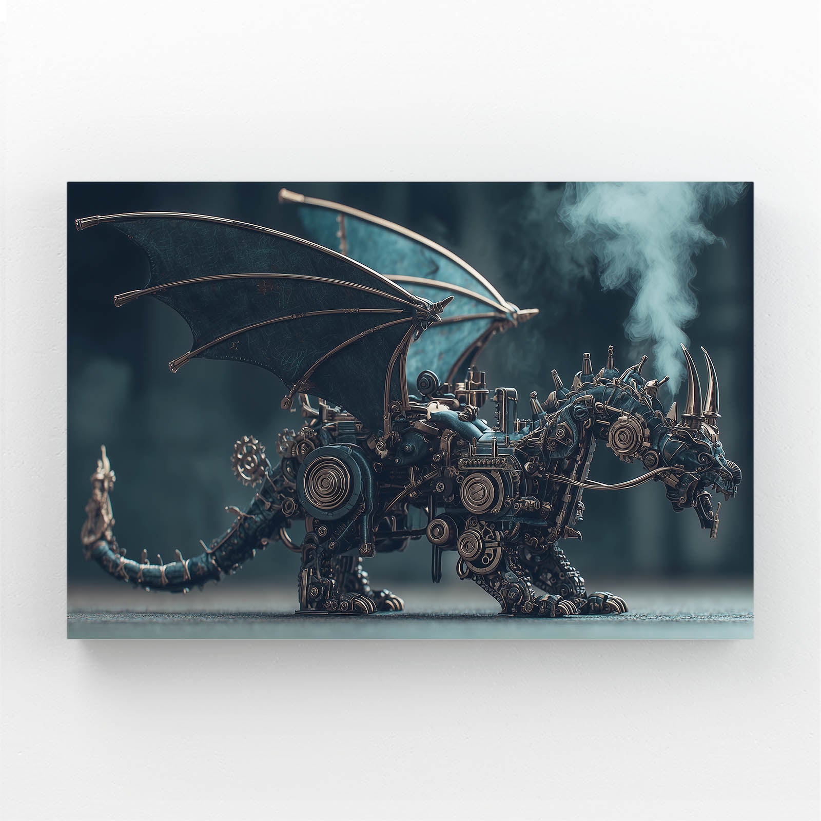 Mechanical Winged Dragon Steampunk Canvas – mechanical winged dragon steampunk canvas print