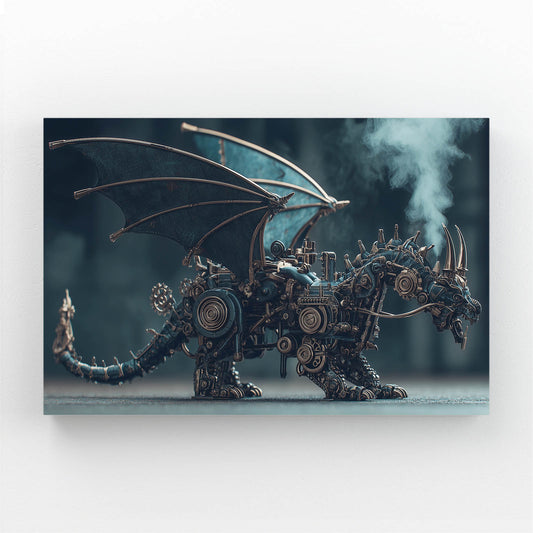 Mechanical Winged Dragon Steampunk Canvas – mechanical winged dragon steampunk canvas print
