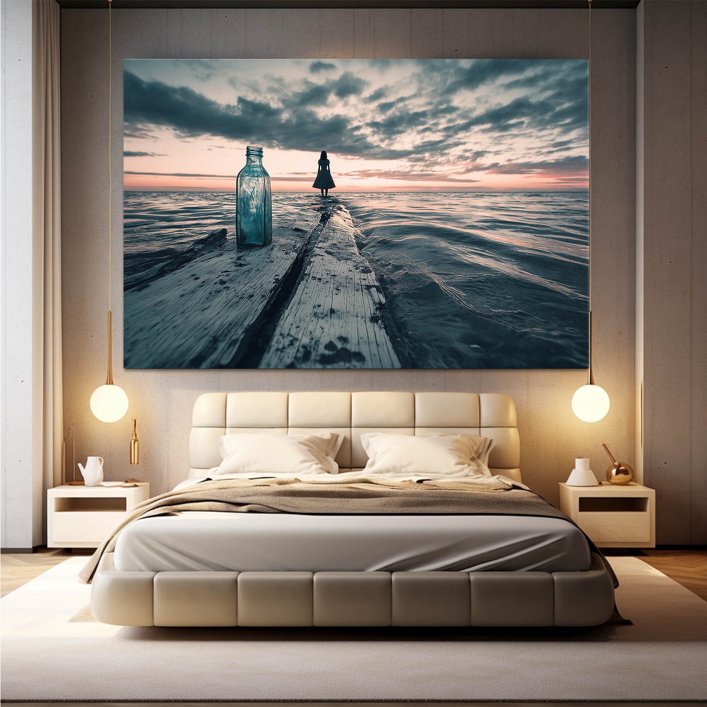 Message Bottles Photography Art – canvas print, view 3
