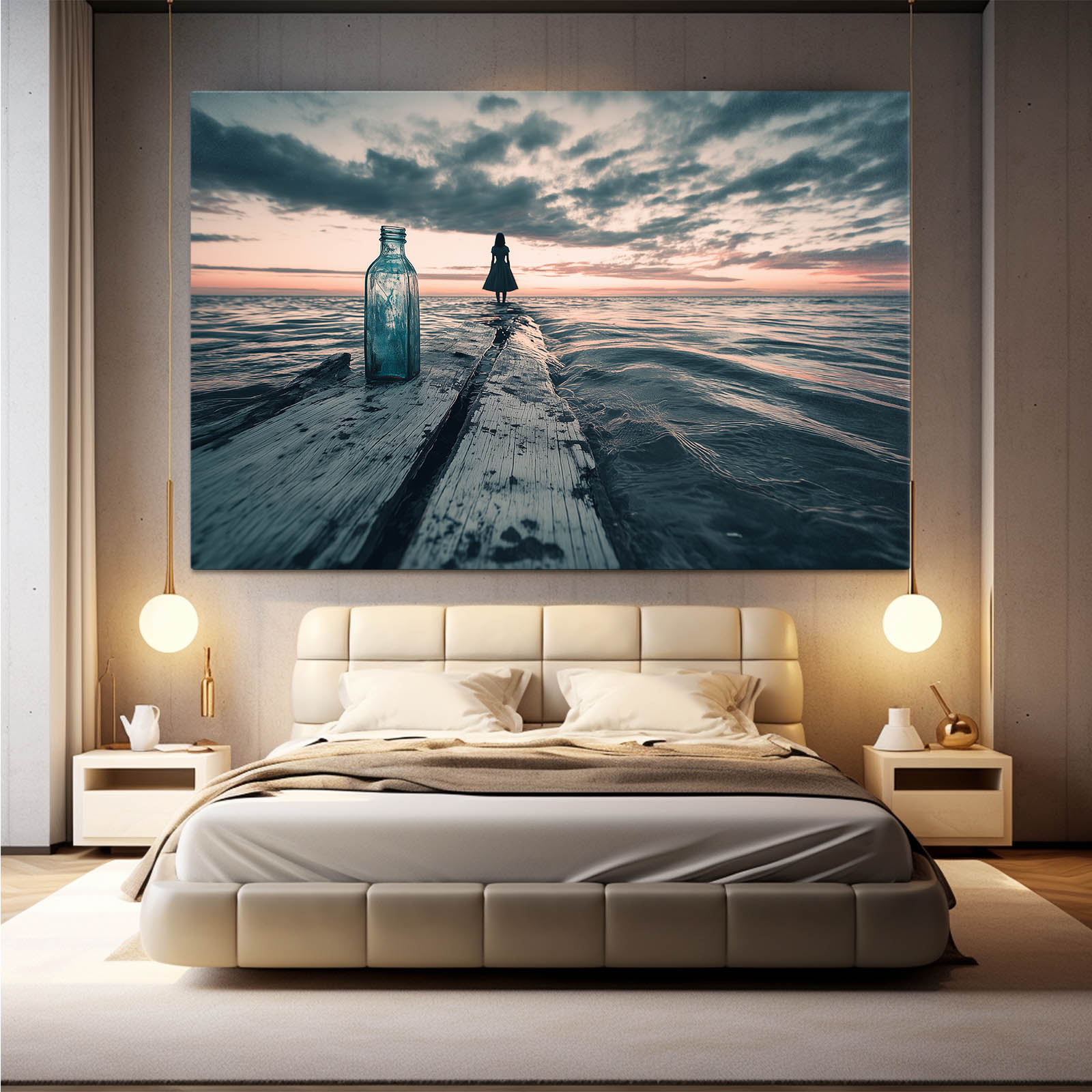 Message Bottles Photography Art – canvas print, view 3