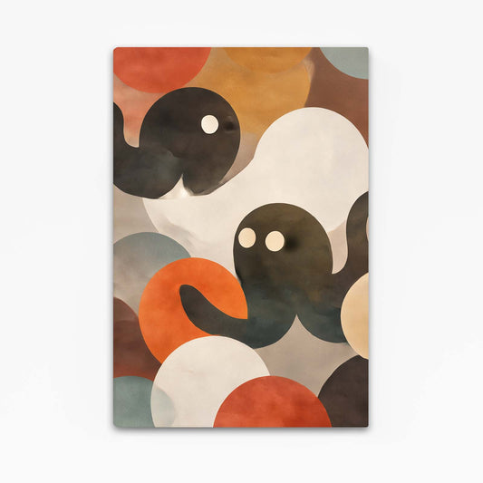 Mid Century Shapes Octopus Prints – mid century shapes octopus canvas print