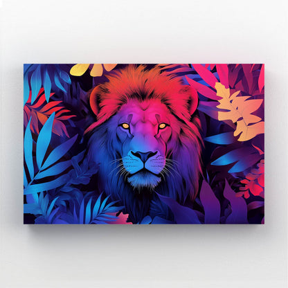 Midnight Glow Lion Wall Art