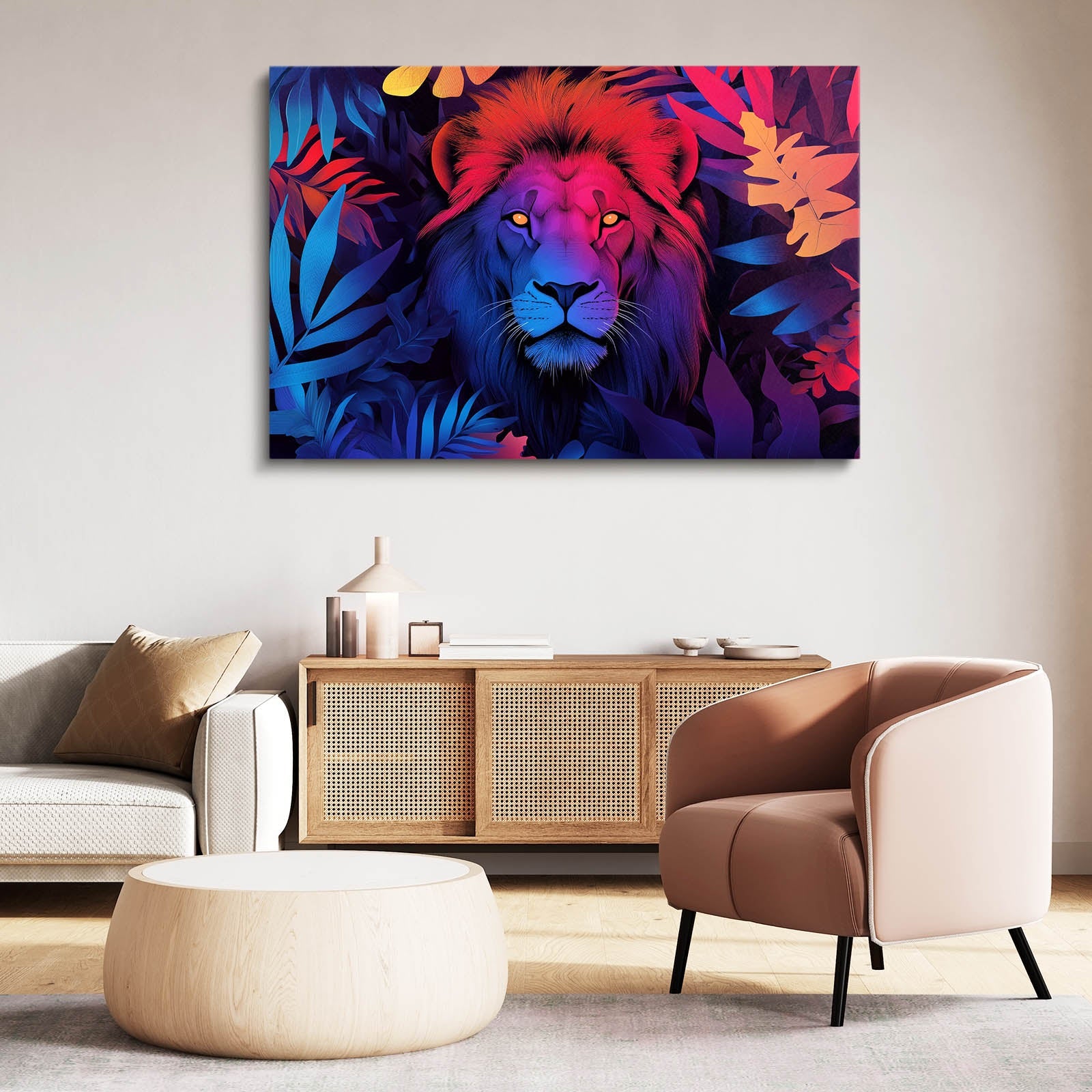 Midnight Glow Lion Wall Art