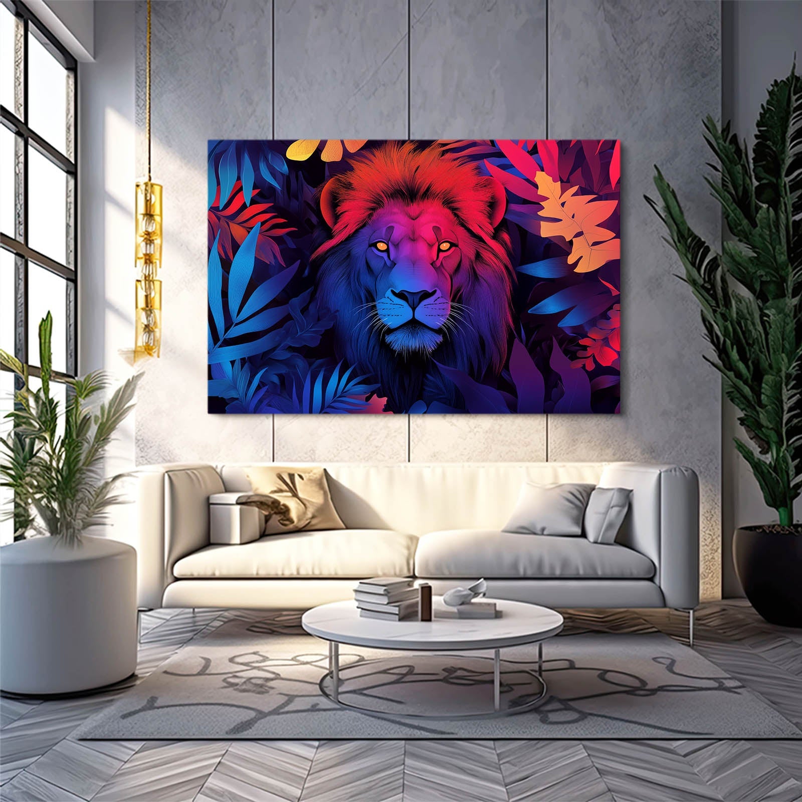Midnight Glow Lion Wall Art