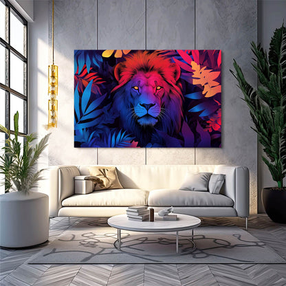 Midnight Glow Lion Wall Art