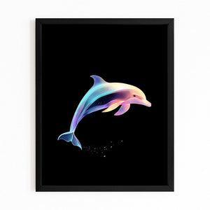 Midnight Pastel Dolphin Wall Art